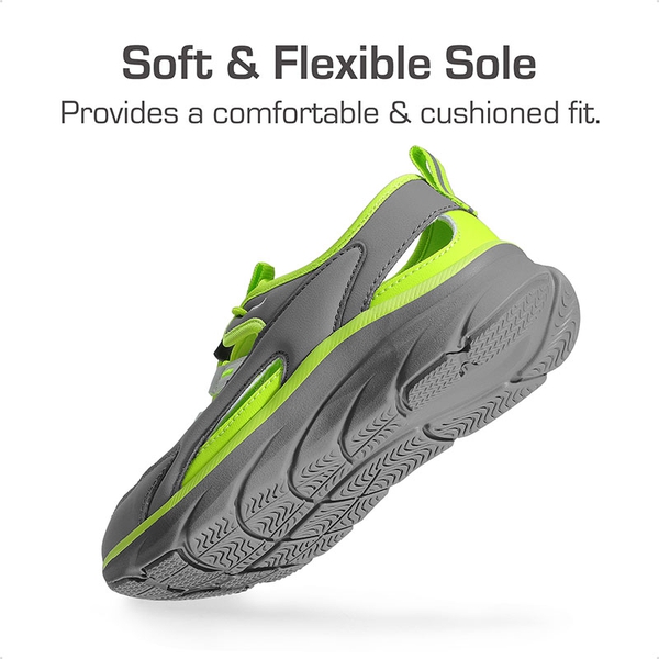 Boys & Girls Closed-Toe Athletic Sport Sandals - GREY GREEN - 2